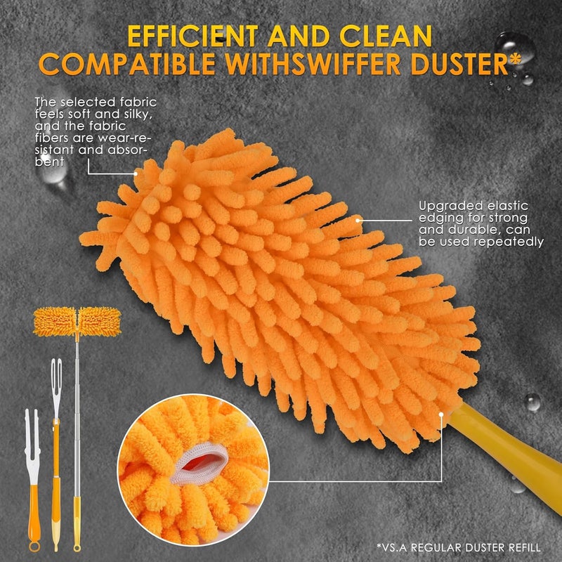 REDONES Dusters for Swiffer - Reusable Duster Refill Compatible with Swiffer Hand Duster, 360 Heavy Duty Dusters Refills 4 Pack(Handle is Not Included) - Image 2